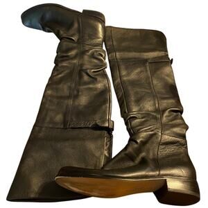 Sixth + Love / New York, Women's Leather, Tall, Over the Knee Boots, Black, 7